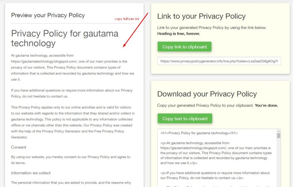 Cara Membuat Privacy Policy untuk Admob 10 Cara Membuat Privacy Policy untuk Admob 9